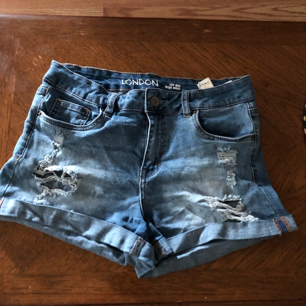 URBAN PLANET - Light blue denim shorts